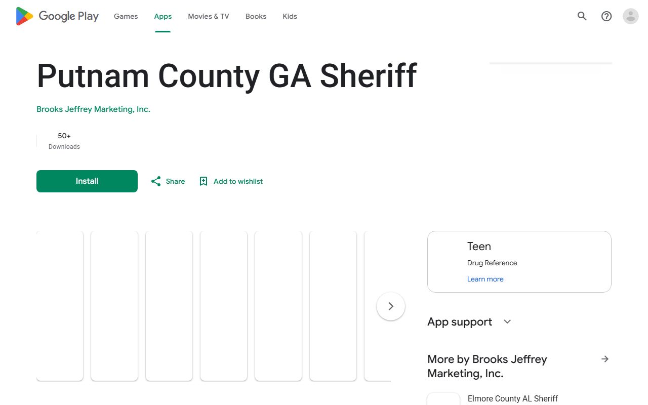 Putnam County inmate lookup sheriff app Google Play listing